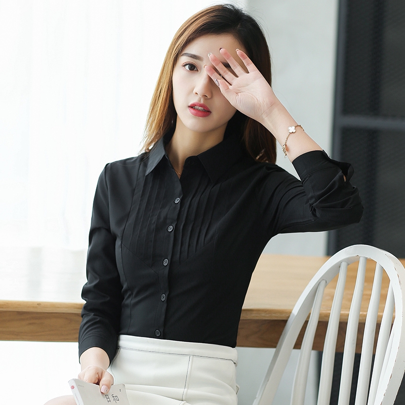 black formal shirt for womens