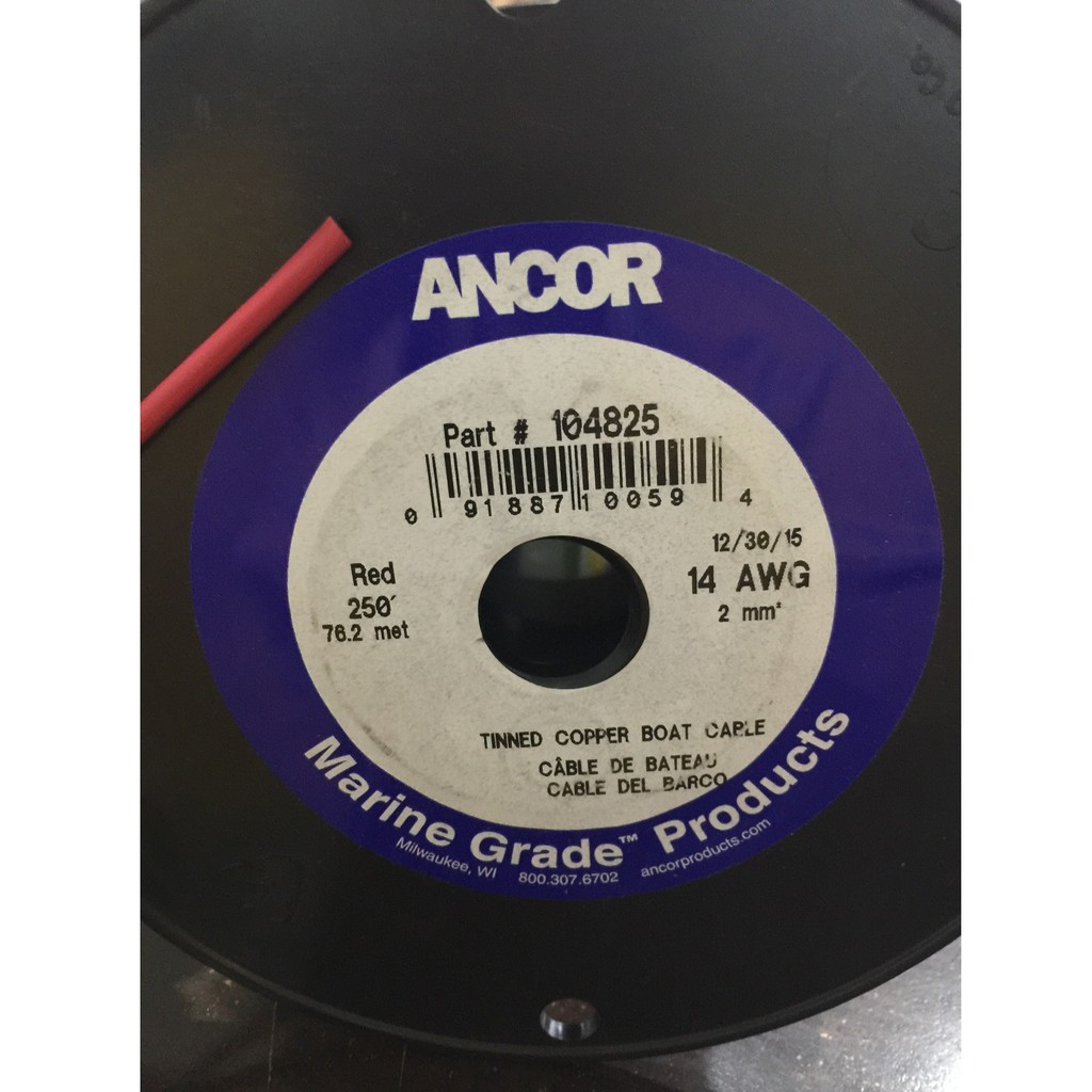 ANCOR MARINE WIRE 14AWG 2MM2 RED X 50FEET Shopee Malaysia