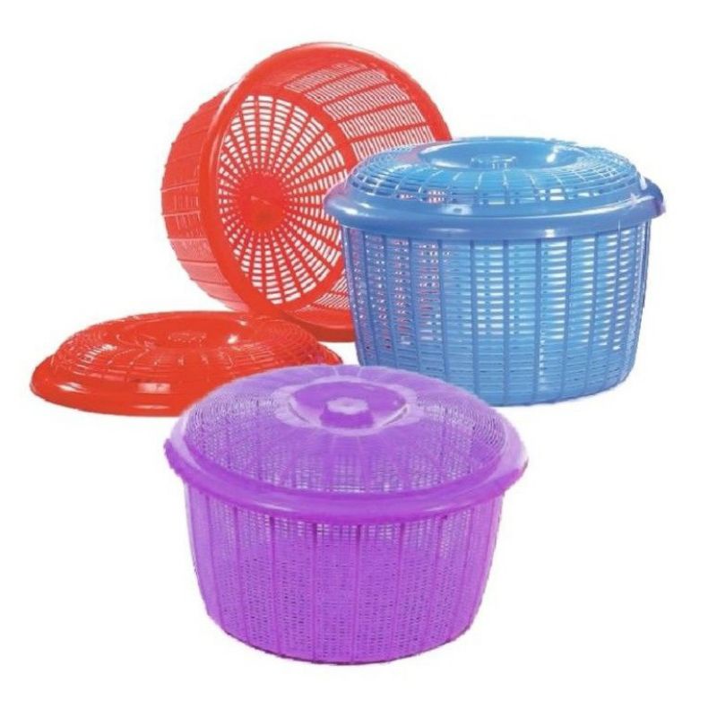 Zr4302 Plastic Basket With Cover Isi Telur, Bawang Besar, Bawang Putih Dan Lain-Lain(19cm