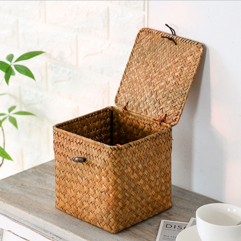 Storage Box Hand Woven Rattan Basket 44 x 36 x 15 cm Storage Box Hand Woven Rattan Basket 44 x 36 x 15 cm