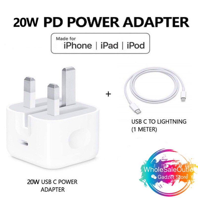 w Pd Fast Charger Cable For Apple Iphone 12 Pro Max 12mini Charger Usb C 9v 5v 3a Shopee Malaysia