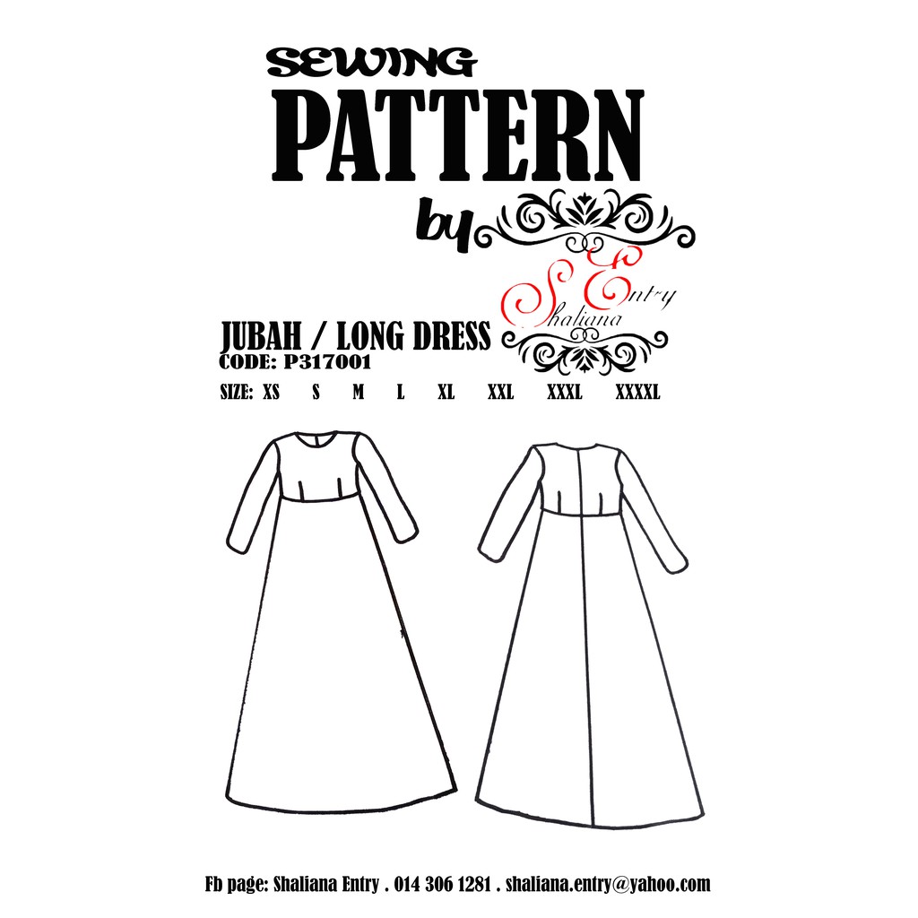 Pola Lelong RM10 P317001 Jubah Empire Cut P317003 Pola Lelong RM10 P317001 Jubah Empire Cut P317003