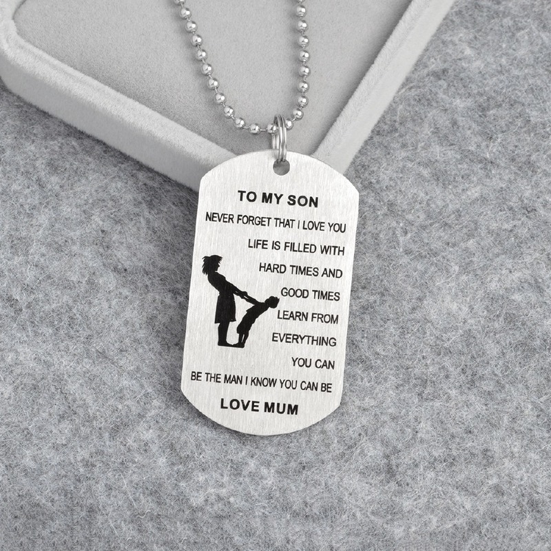 mum and son necklace