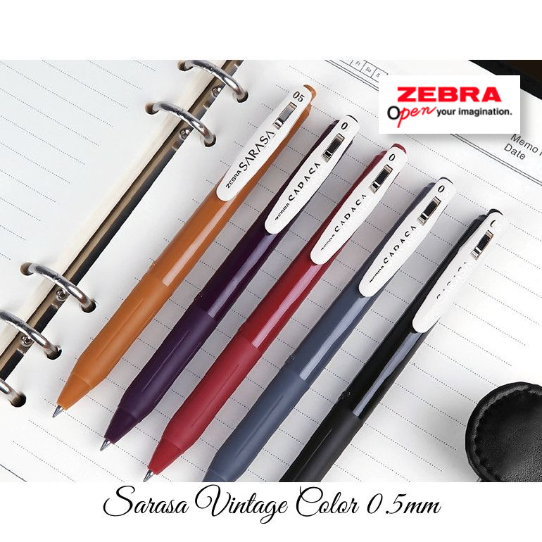 Zebra Sarasa Clip 0.5mm Vintage Color (10 Color Variations Available)