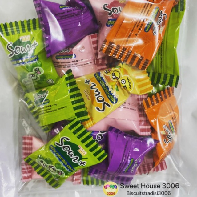 士18’S Cocoaland  Lot 100 Sourt Gummy Candy Mix Fruits Flavours 火爆零食 Sweet House 3006