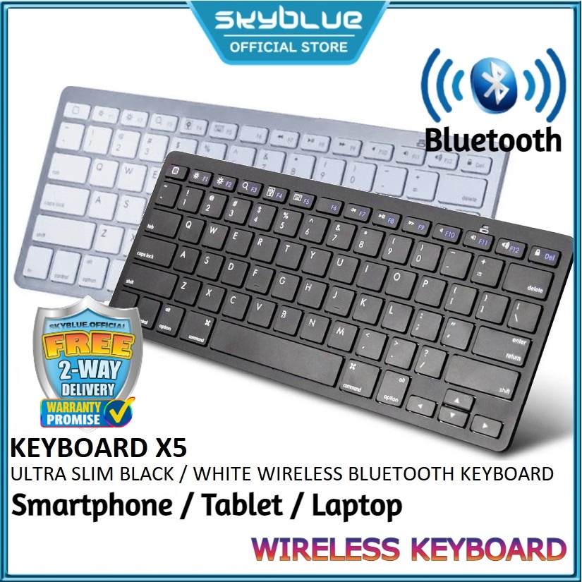 Universal Wireless Bluetooth Keyboard With Silent Laptop Papan Terkunci