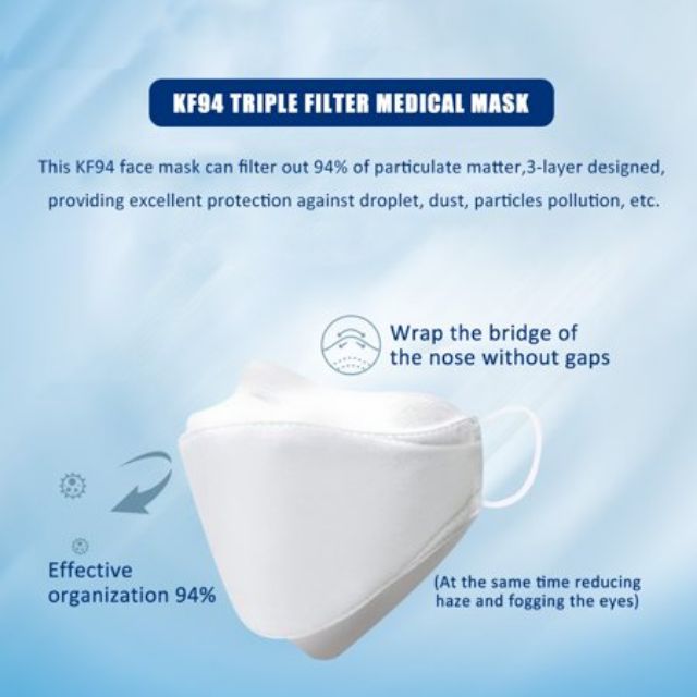 Made In Korea Kf94 High Quality Imported Face Mask Individual Packing Shopee Malaysia