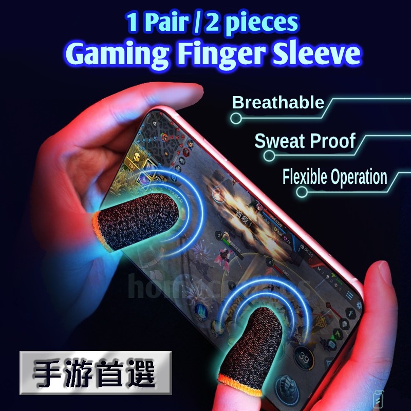 Mobile Game Finger Sleeve Breathable Non-Slip Touch Screen Joystick Sweatproof sarung jari gaming sarung tangan pubg