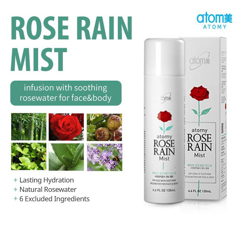 Atomy] ROSE RAIN MIST 130ml - Shopee Malaysia