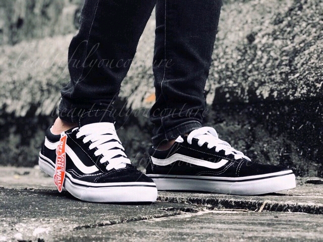 VANS OLD SKOOL BLACK WHITE SIZE 36-45 READY STOCK MALAYSIA | Shopee Malaysia