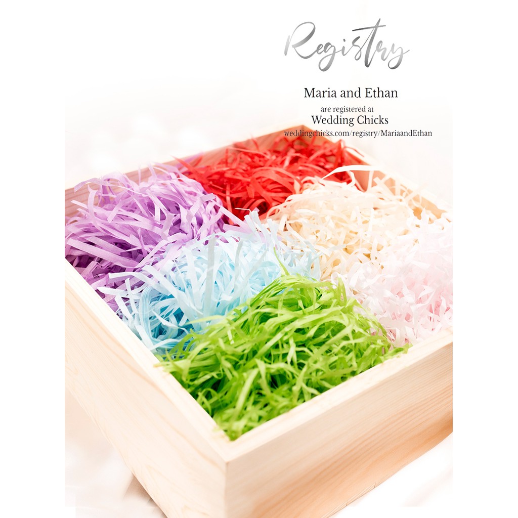 Raffia Shredded Paper Wedding Candy Box Gift Box Stuffing Colored