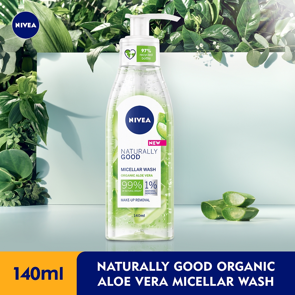 nivea naturally good micellar face wash