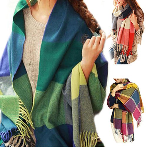 High Quality Cashmere Scarf Women Mens Winter Warm Long Blanket Scarves Pashmina