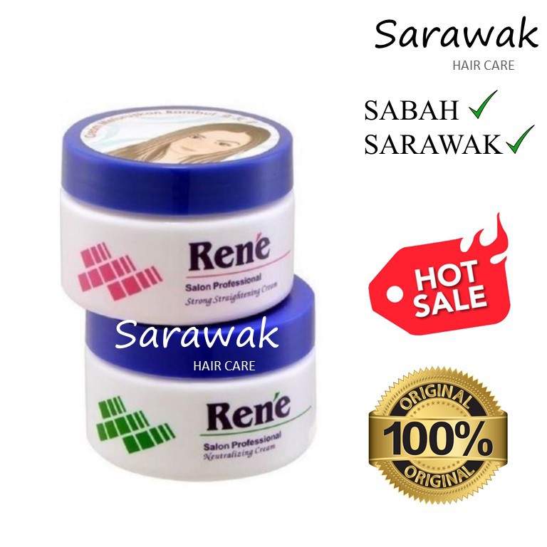 Rene Rebonding Strong Straightening Cream & Neutralizer Cream 120ml + 120ml Shopee Malaysia