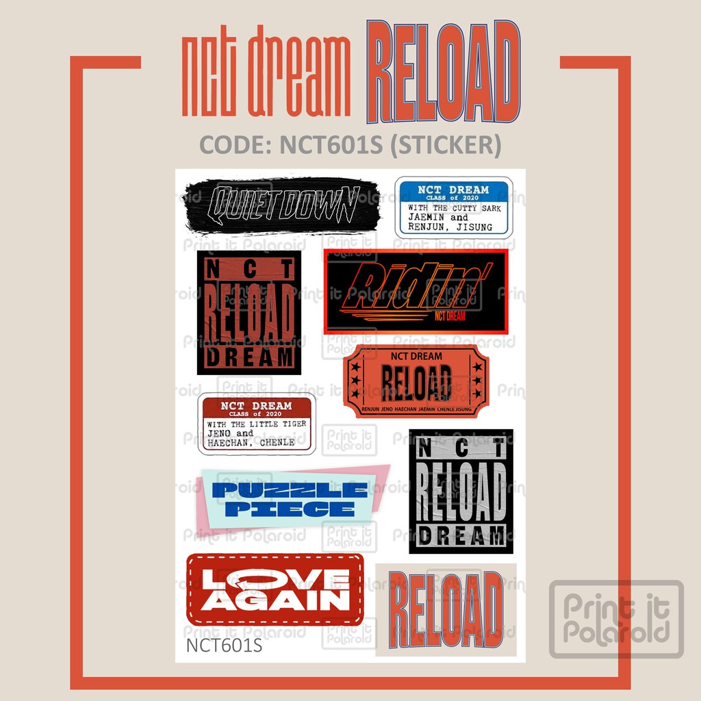 nct dream reload stickers hp laptop case book diy sticker kpop korean tumblr name kpop aesthetic shopee malaysia