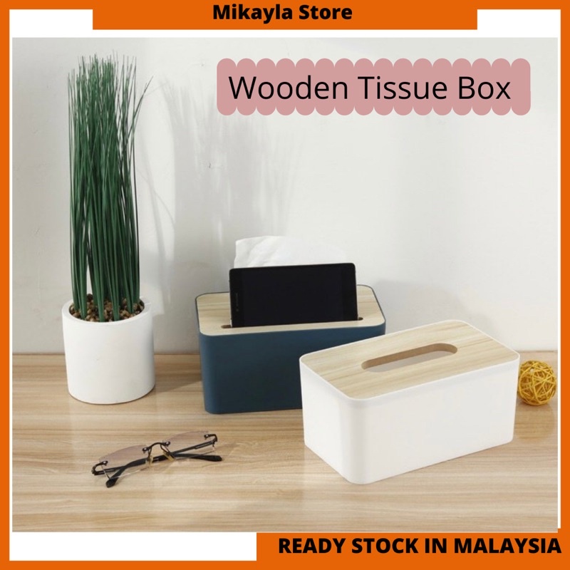 Tissue Box with Phone Holder/ Tempat Simpan Tisu dan Tempat Letak ...