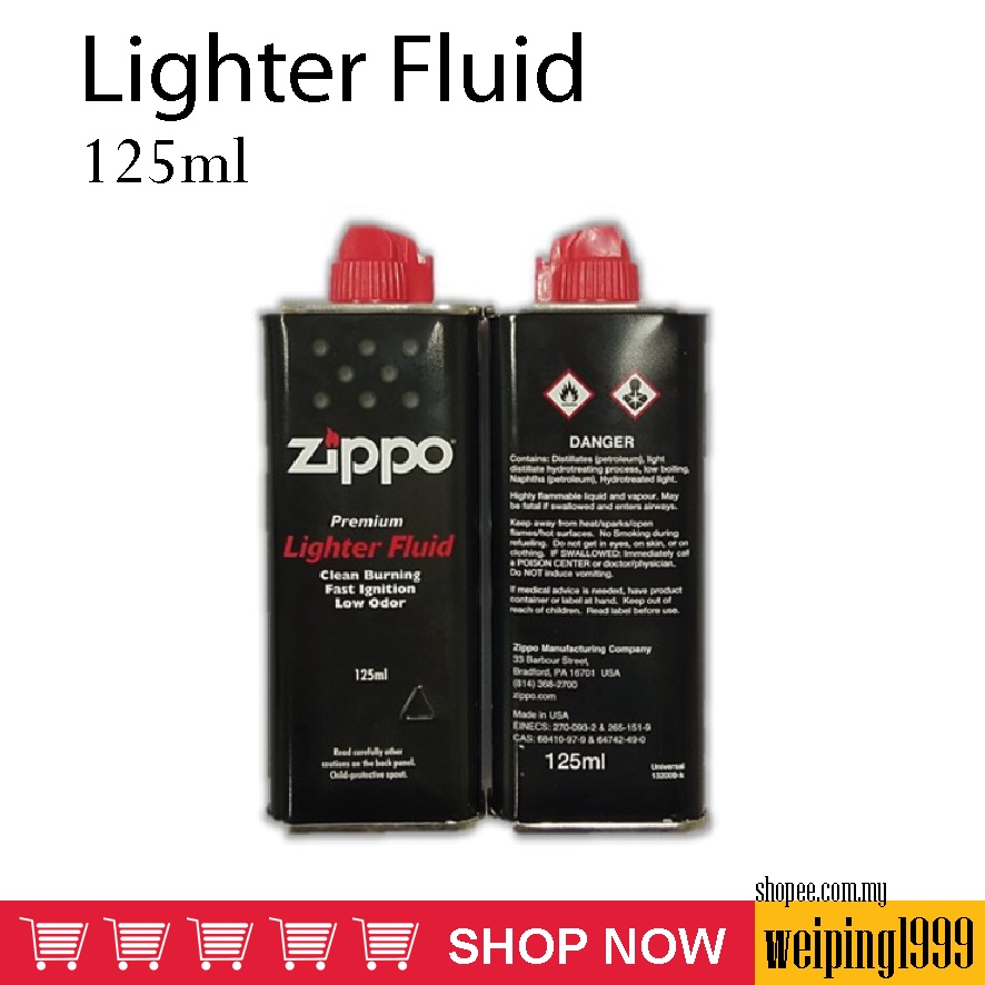 Zippo Premium Lighter Fluid Oil 125ml (NO POST SABAH/SARAWAK) Shopee