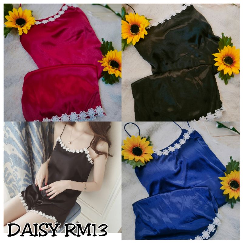 DAISY PAJAMA (BAJU TIDUR KAIN SEJUK) | Shopee Malaysia