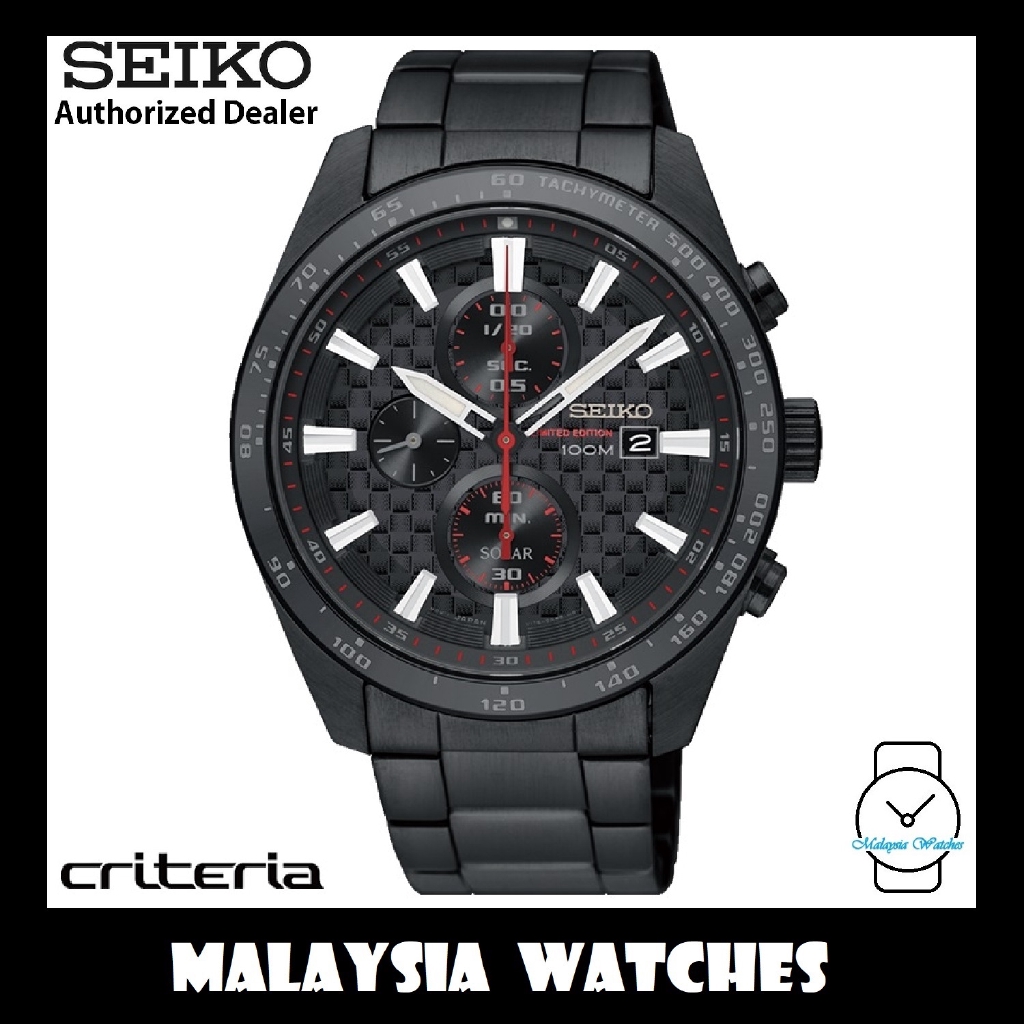 SEIKO CRITERIA SSC657P1 Limited Edition 2,000pcs Quartz Solar Chronograph  Sapphire Glass Black Stainless Steel Men Watch | Shopee Malaysia