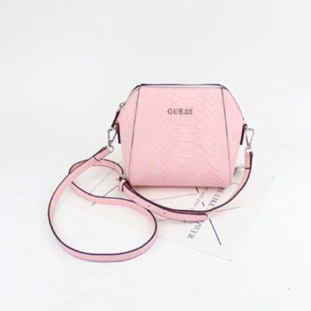 guess sling bag pink