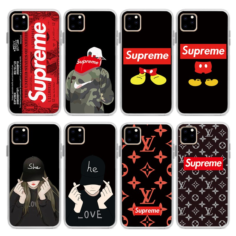 Classic Red Louis Vuitton Monogram x Supreme Logo iPhone 14 Flip Case