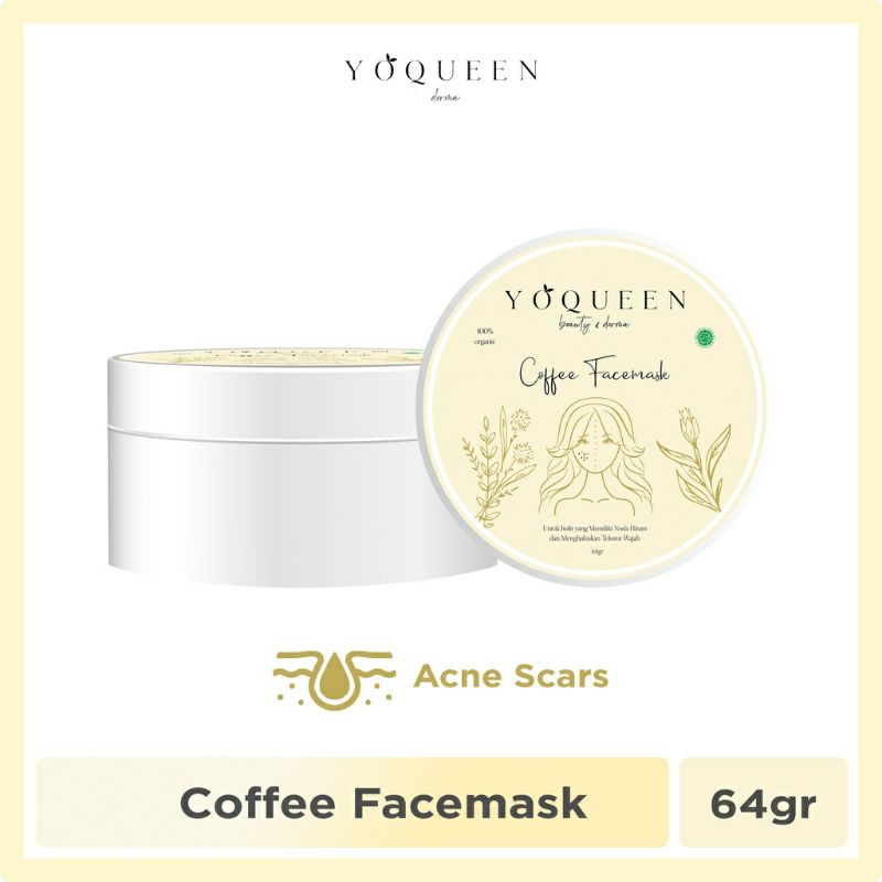 [BUY 2 FREE GIFT] [70 Gram] Mask Organic COFFEE BY YOQUEEN BEAUTY