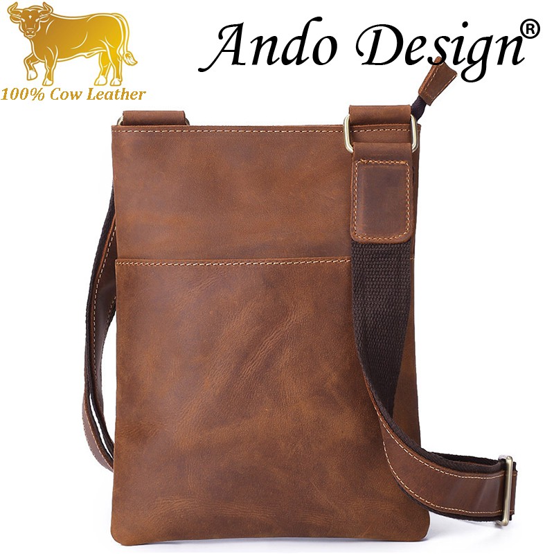 men's leather crossbody sling bag