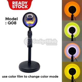 Q08 Color Films Q07 Sunset Lamp Rainbow LED Projection Light