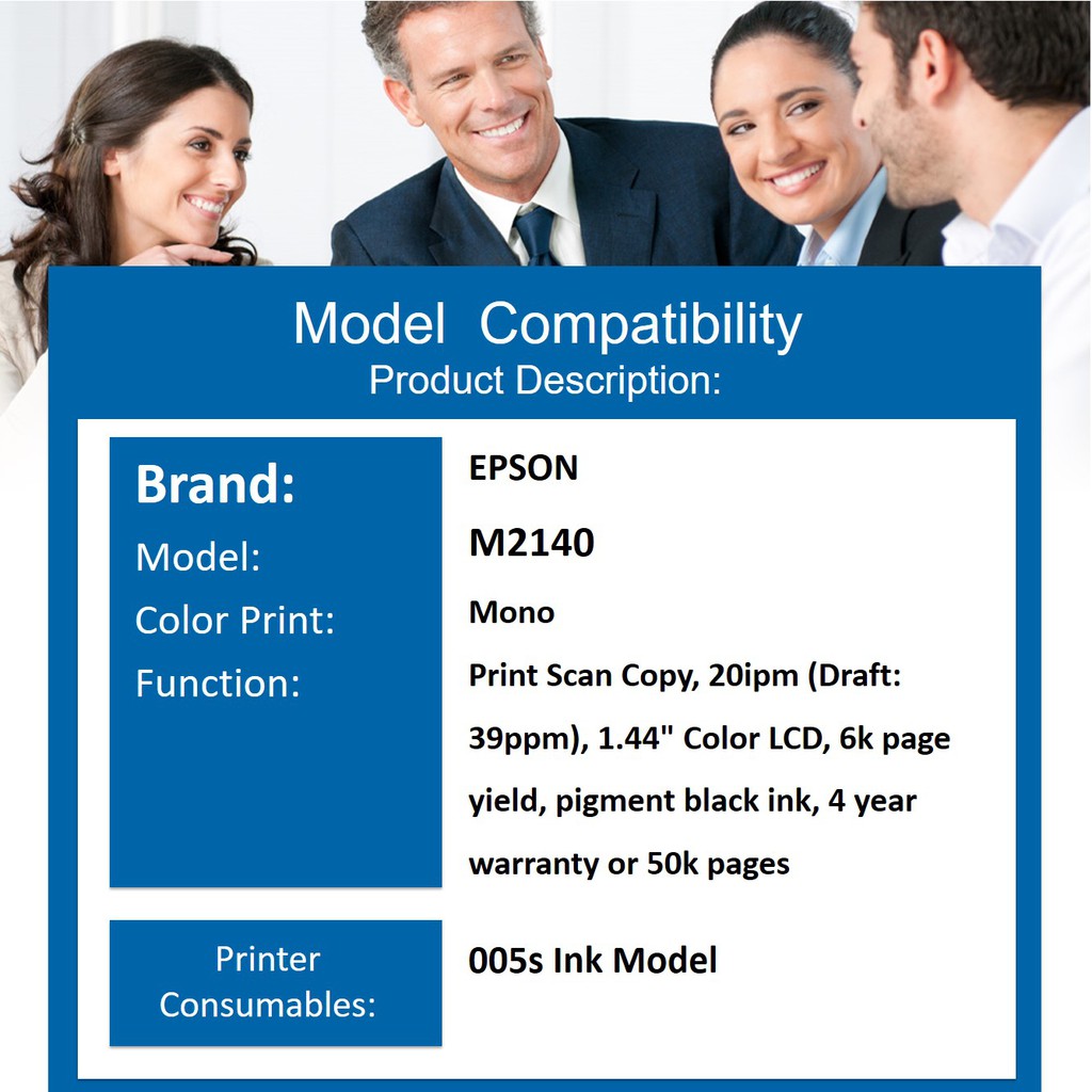 Epson M2140 EcoTank Monochrome All in One Ink Tank Printer (Print Scan