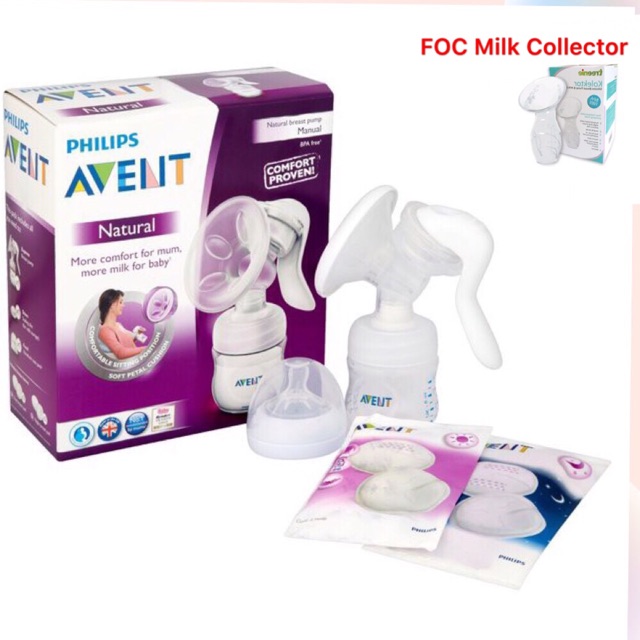 Philips Avent Natural Manual Breast Pump Foc Treenie Milk Collector