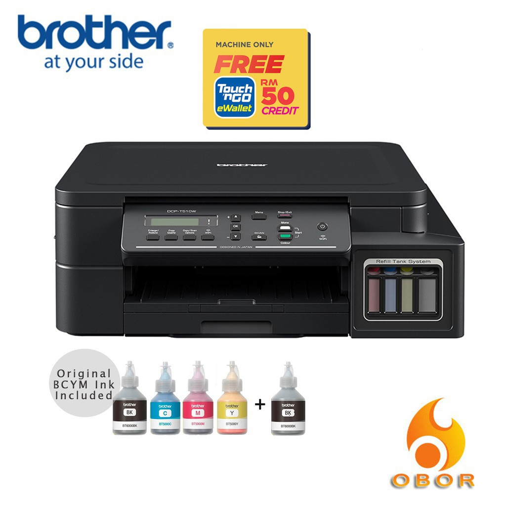 Brother DCPT510W Refill Ink Tank MFC Printer Print, Copy, Scan, WiFi