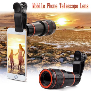 8X 12X Zoom Mobile Phone Clip-on Telescope Camera Lens For Smartphone