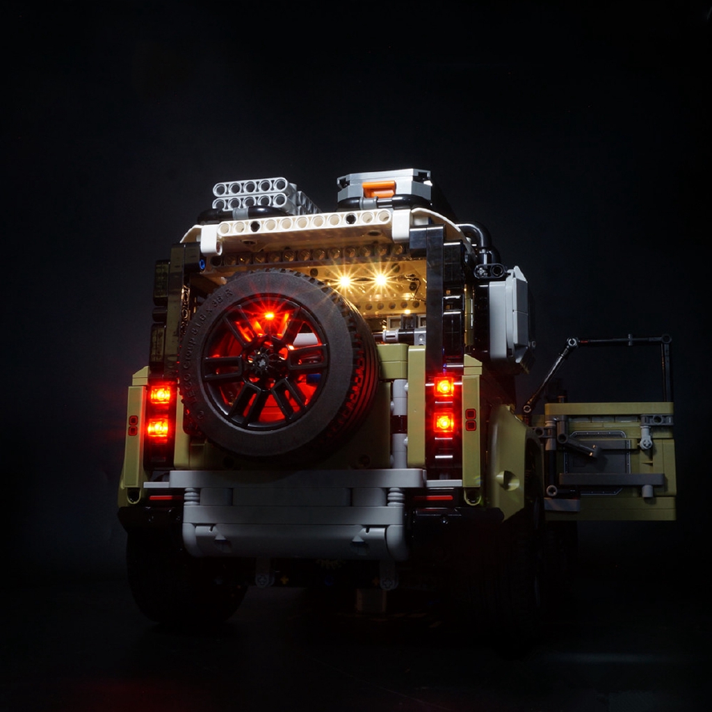 lego technic land rover defender lights