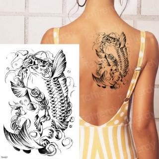 temporary tattoo women back arm sleeve tattoo designs for men remover tatoo  fish mehndi stickers scorpion body tattoo decal big | Shopee Malaysia