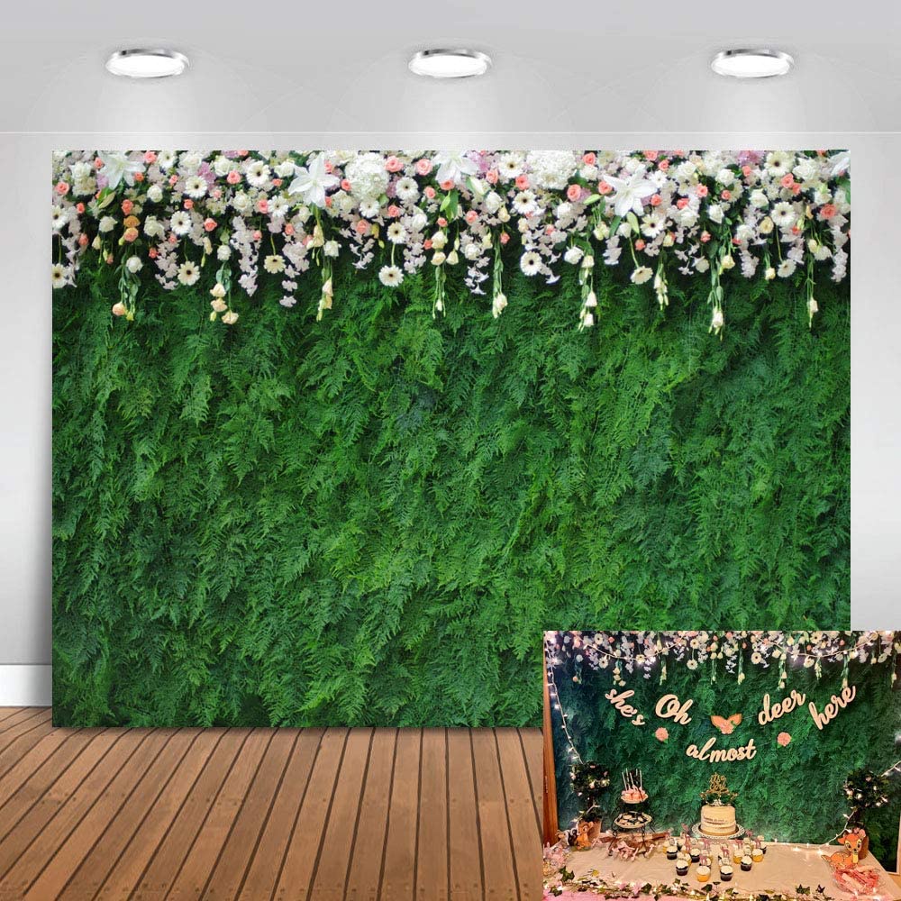 7x5ft Green Leaves Flowers Wall Backdrop Plain Wedding Decoration Bridal  Party Banner Background for Birthday Newborn Baby Shower Photoshoot Kids  Photo Studio Props | Shopee Malaysia