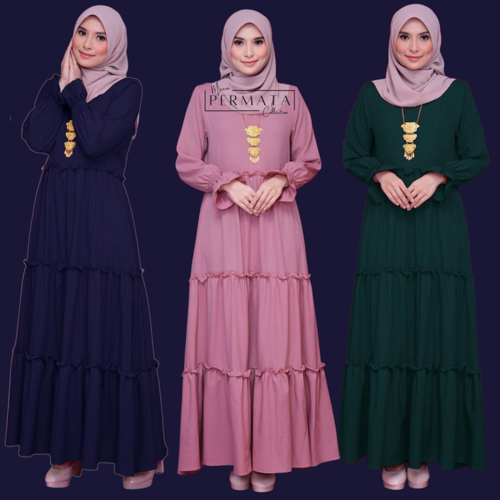 JUBAH DRESS COMO CREPE LOOSE CUT LABUH | Shopee Malaysia