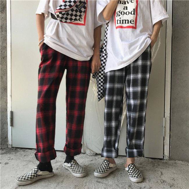 vintage plaid pants mens