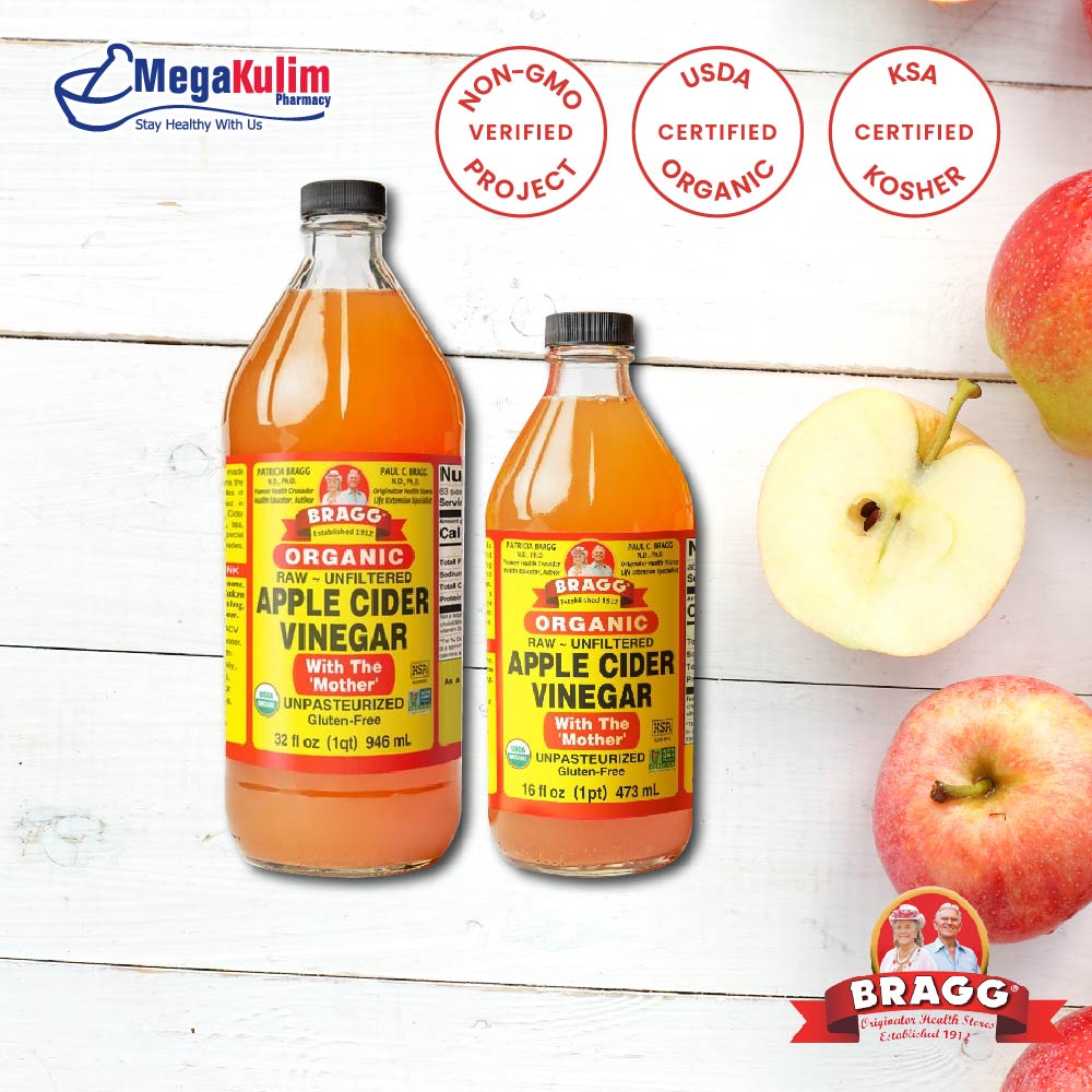 Bragg Organic Apple Cider Vinegar (473mL / 946mL) | Shopee Malaysia