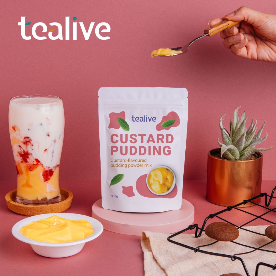 Tealive strawberry pudding