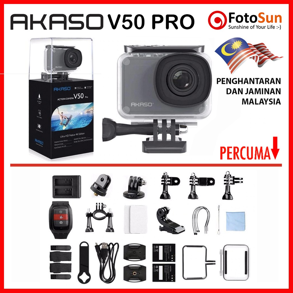 Akaso V50 Pro Prices And Promotions Jan 21 Shopee Malaysia