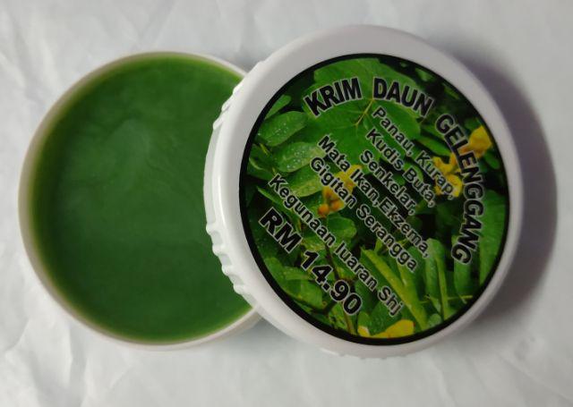 Ubat Tradisional Krim Daun Gelenggang utk panau kudis 