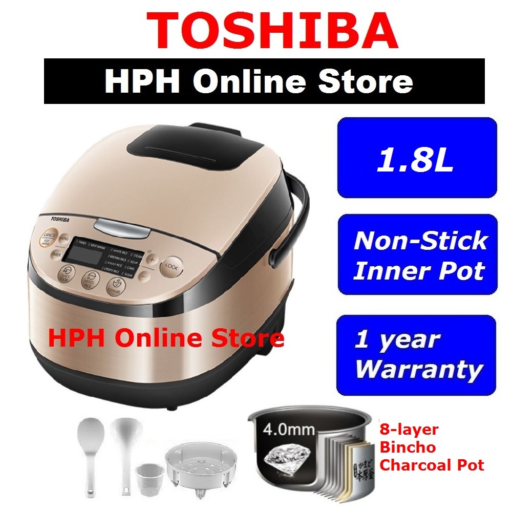Toshiba RC18DR1NMY Digital Rice Cooker 1.8L with Inner Pot 4.0MM (Non