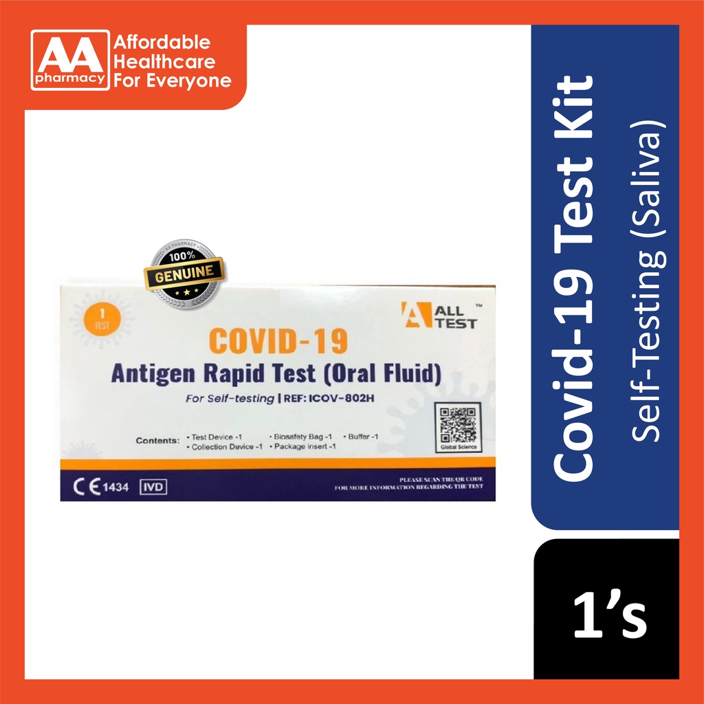 Alltest Covid19 Antigen Rapid Test (Oral Fluid) For SelfTesting