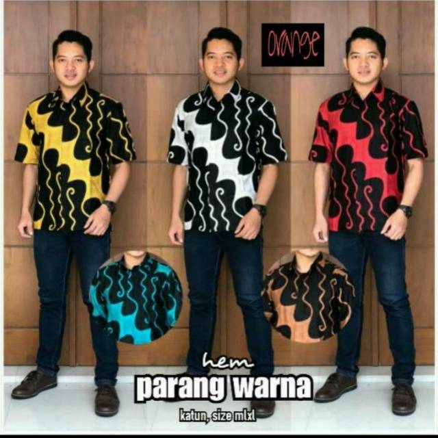 KEMEJA Parang Color Batik Shirt (Short) | Shopee Malaysia