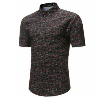 Men Shirt Batik  Floral Baju Kemeja Batik Viral  Corak Bunga 