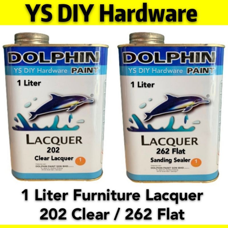 DOLPHIN PAINT [ 1 Liter ] 262 Flat Sanding Sealer / 202 Clear Lacquer