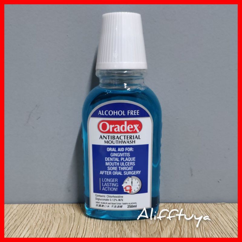 Oradex 250ml Ubat Kumur Antibacterial Mouthwash Mouth Wash Rinse 0.12%