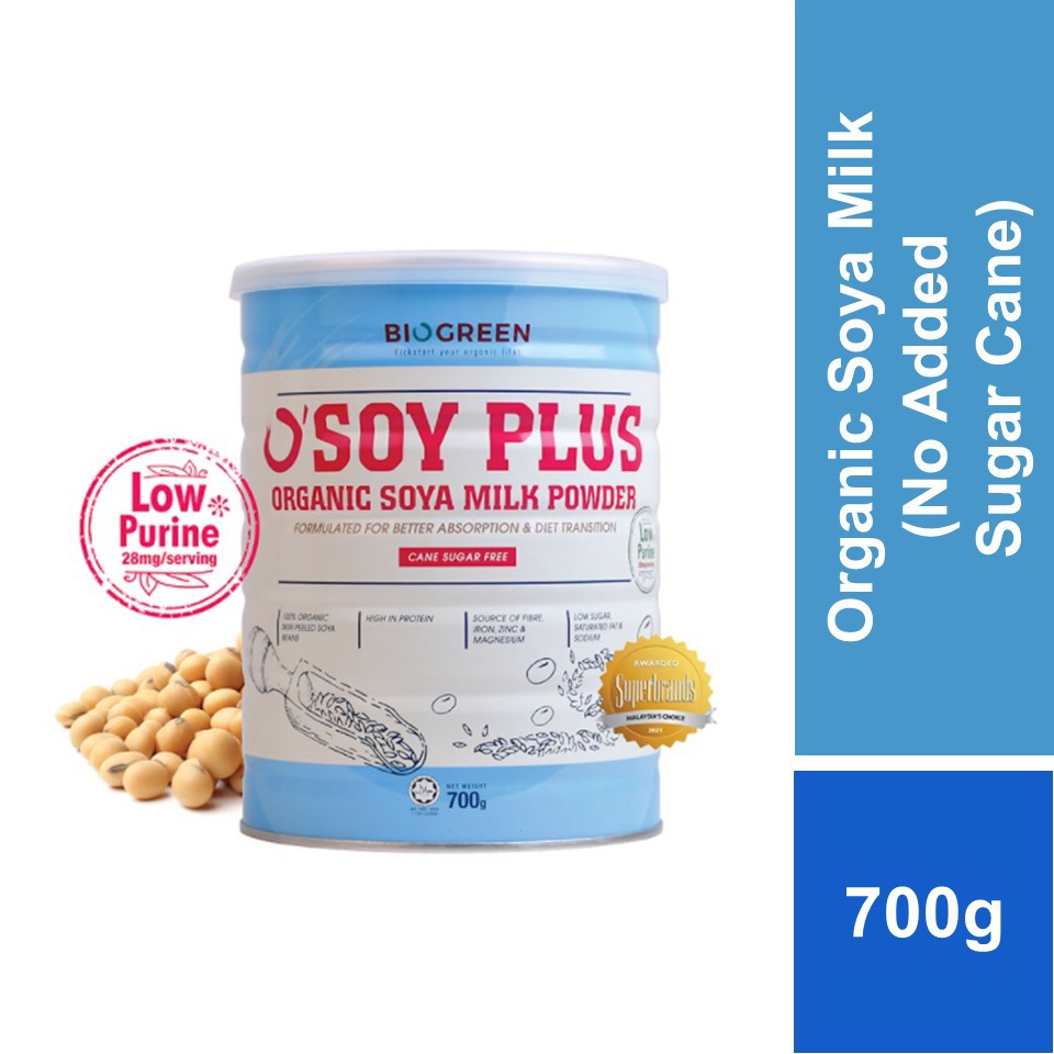 Biogreen O'Soy Plus Organic Soya Milk Powder (No Added Cane Sugar