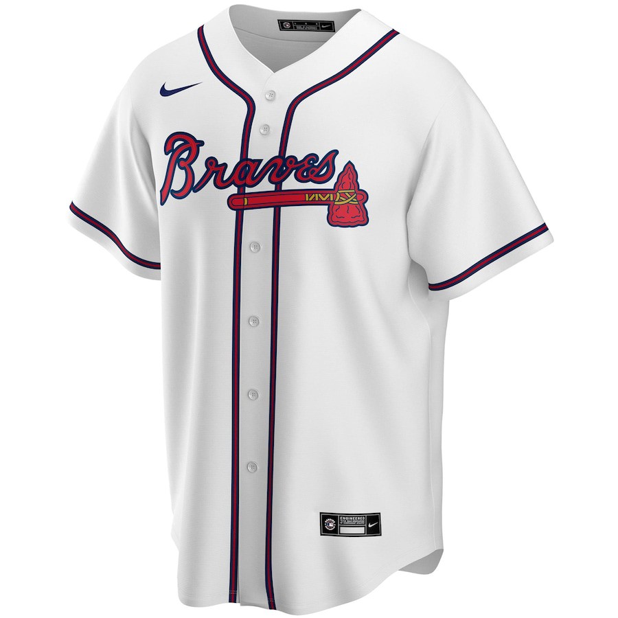 atlanta braves button up jersey