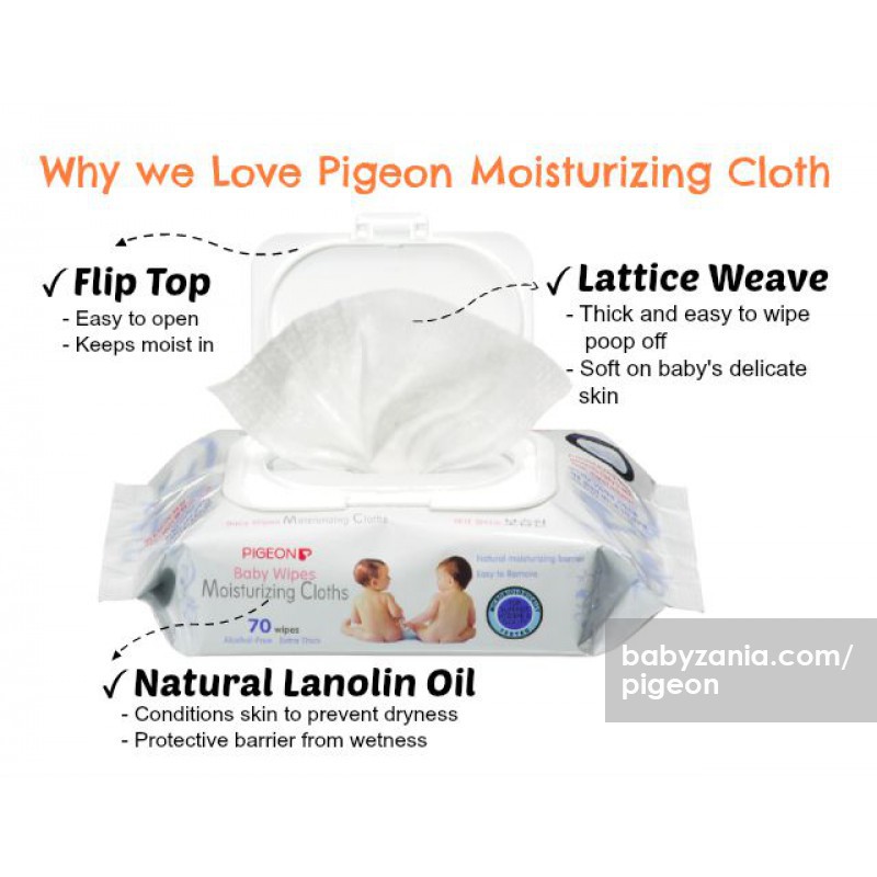 pigeon baby wipes moisturizing cloths